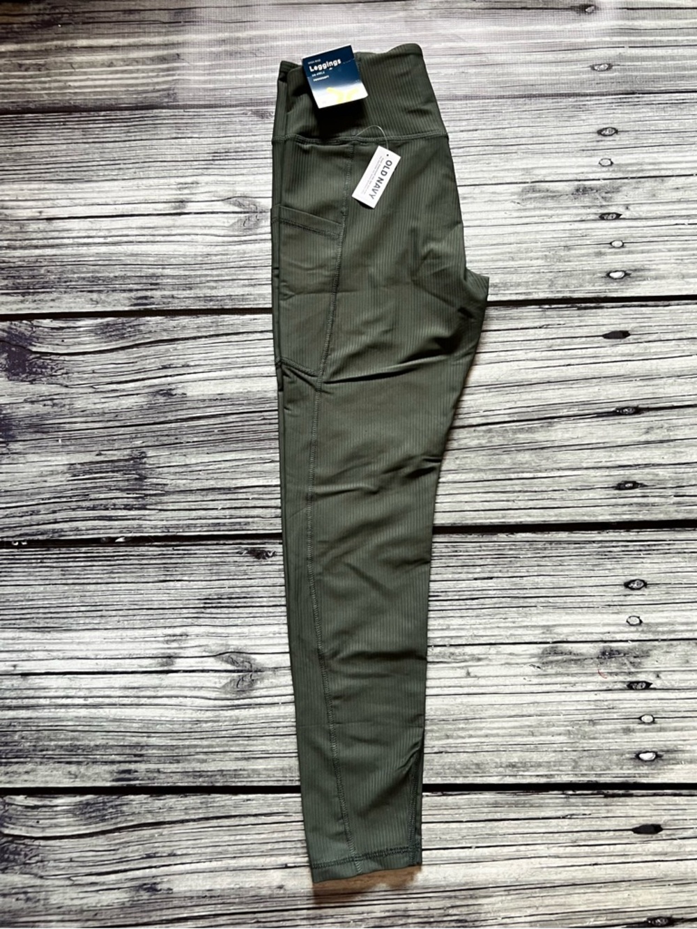 Women’s Ribbed Olive Green Leggings